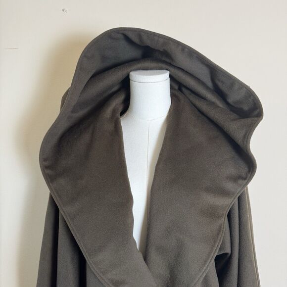 Gemini Vintage 1970's 100% Wool Brown Cape Coat Hood Size Large - Picture 5 of 16